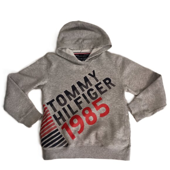 Tommy Hilfiger Boys Gray Hoodie Sweatshirt Size Medium 12/14 - Picture 1 of 12